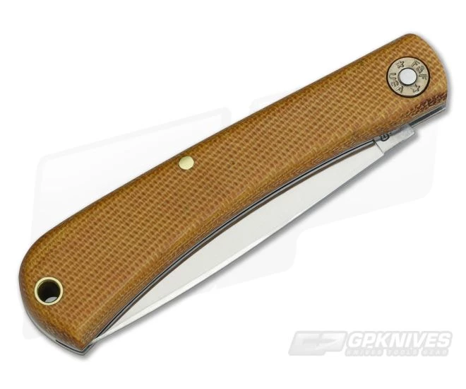 Great Eastern #71 Farm and Field Tool Bullnose Work Knife Natural Micarta 2 Great Eastern #71 Farm and Field Tool Bullnose Work Knife Natural Micarta - Image 2