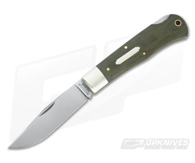Tidioute Cutlery #72 Cody Scout Green Canvas Micarta 1 Tidioute Cutlery #72 Cody Scout Green Canvas Micarta
