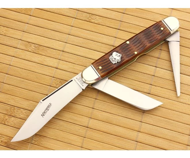 Northfield #98 Texas Cattle Knife Antique Autumn Bone 1 Northfield #98 Texas Cattle Knife Antique Autumn Bone