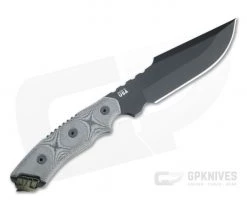 TOPS Alaskan Harpoon Black 1095 Black Linen Micarta Fixed Blade AH906 -Camping Knives best sale ah906 3