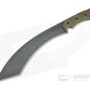 TOPS A-Klub Amanda Kaye Tungsten 1095 Green Canvas Micarta Kukuri Fixed Blade AKLB-02