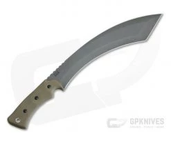 TOPS A-Klub Amanda Kaye Tungsten 1095 Green Canvas Micarta Kukuri Fixed Blade AKLB-02 -Camping Knives best sale aklb 01 3 1