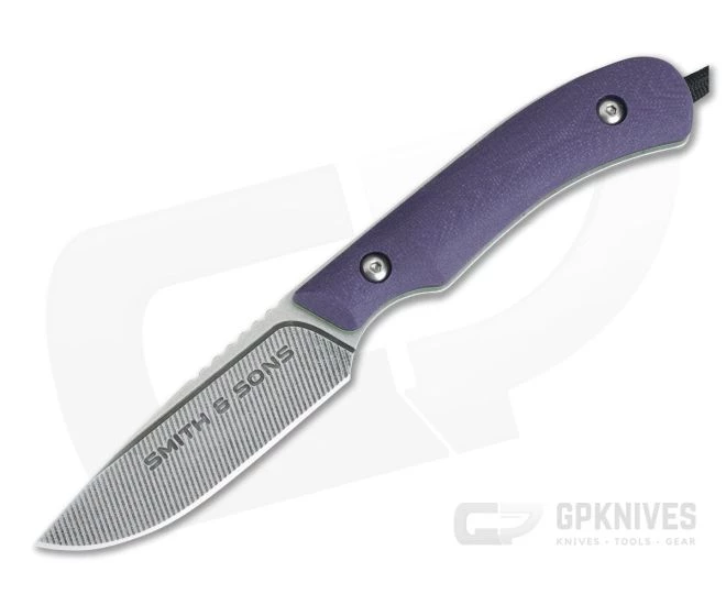 Smith & Sons Axiom Purple G10 Toxic Green Liners AEB-L EDC Fixed Blade 1 Smith & Sons Axiom Purple G10 Toxic Green Liners AEB-L EDC Fixed Blade