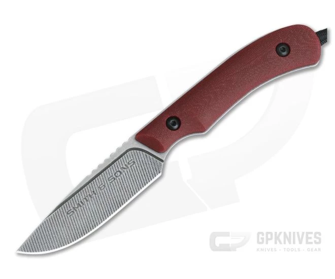 Smith & Sons Axiom Ruby Red G10 Black Liners AEB-L EDC Fixed Blade 1 Smith & Sons Axiom Ruby Red G10 Black Liners AEB-L EDC Fixed Blade