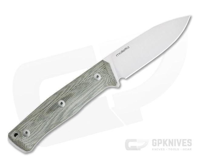 LionSteel B35 Green Canvas Micarta Flat Ground Sleipner Bushcraft Fixed Blade 3 LionSteel B35 Green Canvas Micarta Flat Ground Sleipner Bushcraft Fixed Blade - Image 3