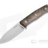 LionSteel B35 Walnut Wood Flat Ground Sleipner Bushcraft Fixed Blade