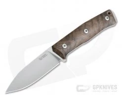 LionSteel B35 Walnut Wood Flat Ground Sleipner Bushcraft Fixed Blade