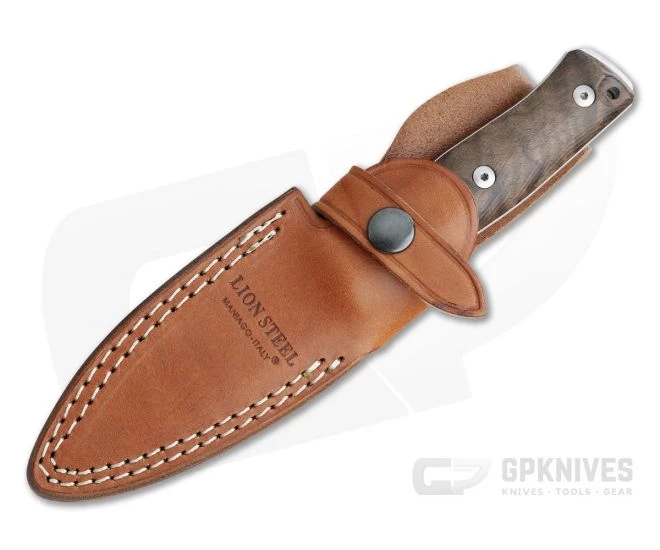 LionSteel B35 Walnut Wood Flat Ground Sleipner Bushcraft Fixed Blade 2 LionSteel B35 Walnut Wood Flat Ground Sleipner Bushcraft Fixed Blade - Image 2