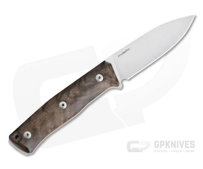 LionSteel B35 Walnut Wood Flat Ground Sleipner Bushcraft Fixed Blade 3 LionSteel B35 Walnut Wood Flat Ground Sleipner Bushcraft Fixed Blade - Image 3