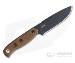 TOPS BAJA 4.5 Reserve Edition Tan Canvas Micarta Fixed Blade Knife -Camping Knives best sale baja 4.5r 3