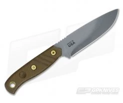 TOPS BAJA 4.5 Black River Wash 1095 Green Canvas Micarta Fixed Blade -Camping Knives best sale baja45 3