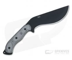 TOPS Knives Bushcrafter Kukuri 7.0 Black 1095 Black Linen Micarta Fixed Blade BKUK-01 -Camping Knives best sale bkuk 01 3