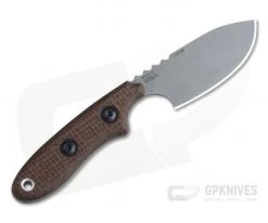 TOPS Bull Trout Brown Burlap Micarta 154CM EDC Fixed Blade BLTT-01 -Camping Knives best sale bltt 01 3