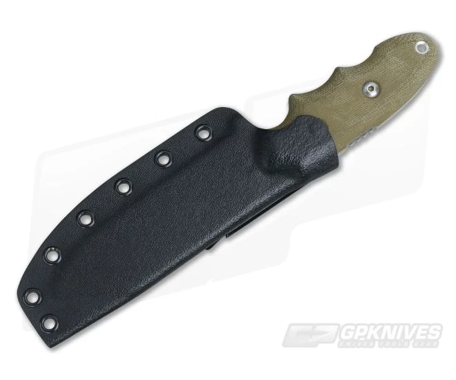 TOPS Knives Backpacker's Bowie Green Canvas Micarta Fixed Blade BPB-01 2 TOPS Knives Backpacker's Bowie Green Canvas Micarta Fixed Blade BPB-01 - Image 2