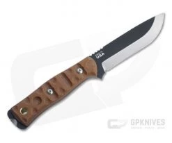 TOPS B.O.B. Fieldcraft Black 1095 Rocky Mountain Tread Tan Micarta Fixed Blade Knife BROS-01RMT -Camping Knives best sale bros 01rmt 3