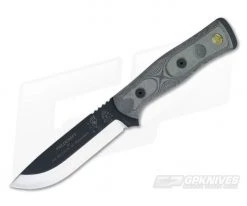 TOPS B.O.B. Fieldcraft Knife Black Linen Micarta