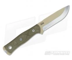 TOPS B.O.B. Fieldcraft Coyote Tan Knife Green Micarta -Camping Knives best sale brostan 2