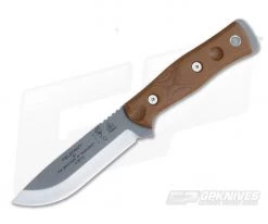 TOPS B.O.B. Fieldcraft Knife Brown Canvas Micarta Tumble Finish