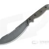 TOPS Knives Brush Wolf Skinner Acid Rain 1095 Green Canvas Micarta Fixed Blade