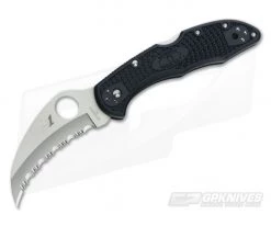 Spyderco Tasman Salt 2 Serrated H1 Black FRN Back Lock Folder C106SBK2