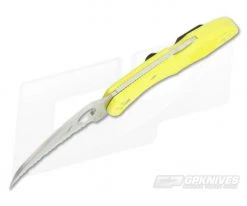 Spyderco Tasman Salt 2 Serrated H1 Yellow FRN Back Lock Folder C106SYL2 -Camping Knives best sale c106syl2 3