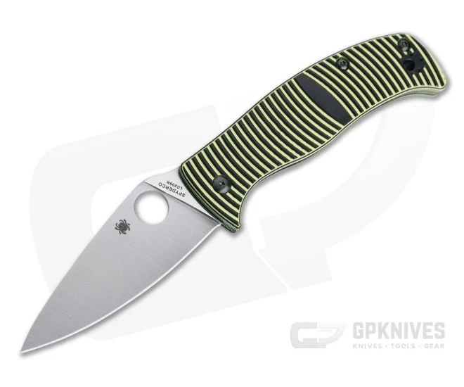 Spyderco Caribbean Salt Leaf Plain LC200N Compression Lock Folder C217GP 1 Spyderco Caribbean Salt Leaf Plain LC200N Compression Lock Folder C217GP