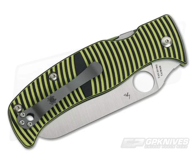 Spyderco Caribbean Salt Sheepfoot Serrated LC200N Compression Lock Folder C217GSSF 2 Spyderco Caribbean Salt Sheepfoot Serrated LC200N Compression Lock Folder C217GSSF - Image 2