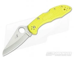 Spyderco Salt 2 Plain H1 Yellow FRN Back Lock Folder C88PYL2