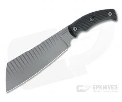 RMJ Tactical Da Choppa Tungsten Gray 80CrV2 Black G10 Fixed Blade