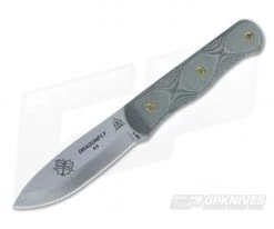 TOPS Knives D Fly 4.5 Canadian Bushcraft Bead Blast Finish