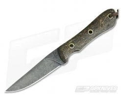 Smith & Sons Desperado Coconut Fiber Micarta Dark Stonewash CPM D2 Fixed Blade