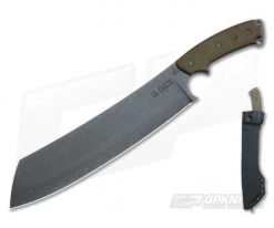 TOPS El Chete Chopper Midnight Bronze 1095 Canvas Micarta Spring Clip Fixed Blade ELCH-03 -Camping Knives best sale elch 01 4 1