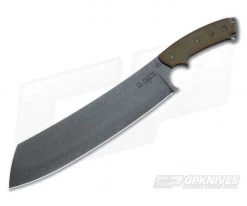 TOPS El Chete Chopper Midnight Bronze 1095 Canvas Micarta Leather Dangler Fixed Blade ELCH-04