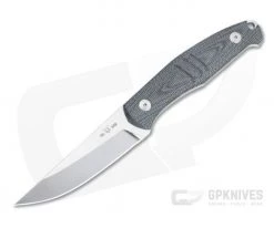 GiantMouse GMF2-DB Satin N690 Double Black Micarta Fixed Blade Bushcraft Knife
