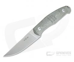GiantMouse GMF2-FF Satin M390 Green Micarta Fixed Blade Bushcraft Knife
