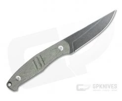 GiantMouse GMF2-P-G Stonewashed PVD N690 Green Micarta Fixed Blade Bushcraft Knife -Camping Knives best sale gmf2 p g 3