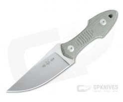 GiantMouse GMF3 Satin N690Co Green Micarta Coffin Handled Fixed Blade Knife