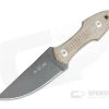 GiantMouse GMF3-P Stonewashed Black PVD N690Co Natural Micarta Coffin Handled Fixed Blade Knife