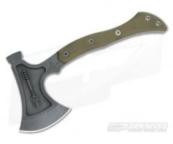 TOPS Hammer Hawk Tungsten 1075 Green Micarta Tactical Tomahawk HAMH-03