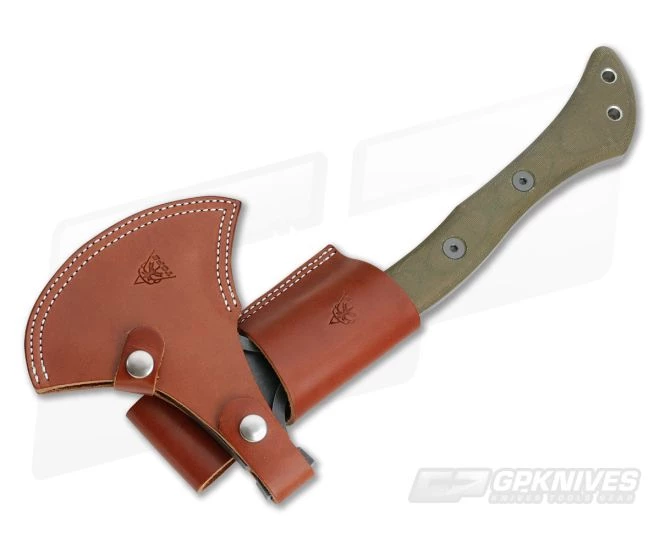 TOPS Hammer Hawk Tungsten 1075 Green Micarta Tactical Tomahawk HAMH-03 2 TOPS Hammer Hawk Tungsten 1075 Green Micarta Tactical Tomahawk HAMH-03 - Image 2