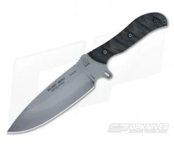 TOPS Silent Hero Sniper Grey 1095 Black Rocky Mountain Tread Micarta Fixed Blade HERO-03