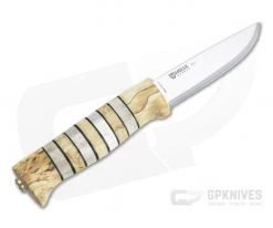 Helle Knives Arv Laminated Stainless Stacked Curly Birch Staghorn Fixed Blade Knife 5 Helle Knives Arv Laminated Stainless Stacked Curly Birch Staghorn Fixed Blade Knife -Camping Knives best sale hlk14 3