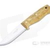 Helle Knives Temagami LTD Les Stroud 14C28N Curly Birch Semi Full Tang Fixed Blade Knife