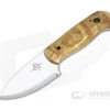 Helle Knives Mandra Les Stroud Laminated Stainless Curly Birch Full Tang Fixed Blade Knife