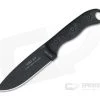 TOPS Knives HOG 4.5 Black Micarta 1095 Leather Sheath HOG-45