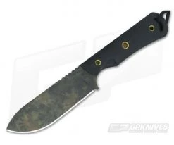 Smith & Sons Honcho Original Patina D2 Black Micarta Fixed Blade