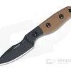TOPS Hornero Tan/Black Canvas Micarta Black 1095 EDC Fixed Blade HORN-01