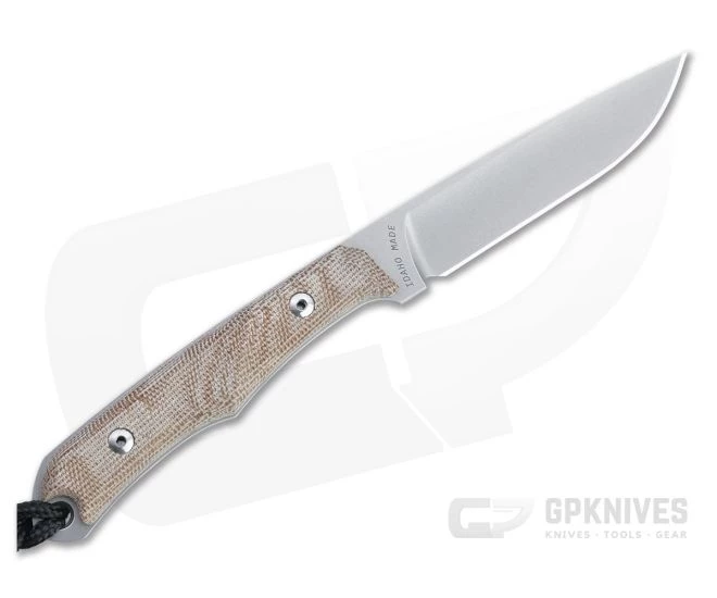 Chris Reeve Inyoni Stonewashed S45VN Natural Canvas Micarta Fixed Blade 3 Chris Reeve Inyoni Stonewashed S45VN Natural Canvas Micarta Fixed Blade - Image 3