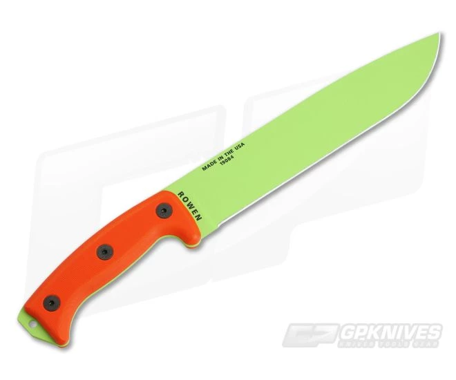 ESEE Junglas ESEE Logo Machete Venom Green Orange G10 3 ESEE Junglas ESEE Logo Machete Venom Green Orange G10 - Image 3