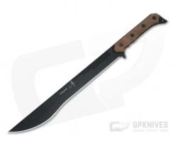 TOPS Knives CUMA Kage Tan and Black Canvas Micarta Short Sword KAGE-01